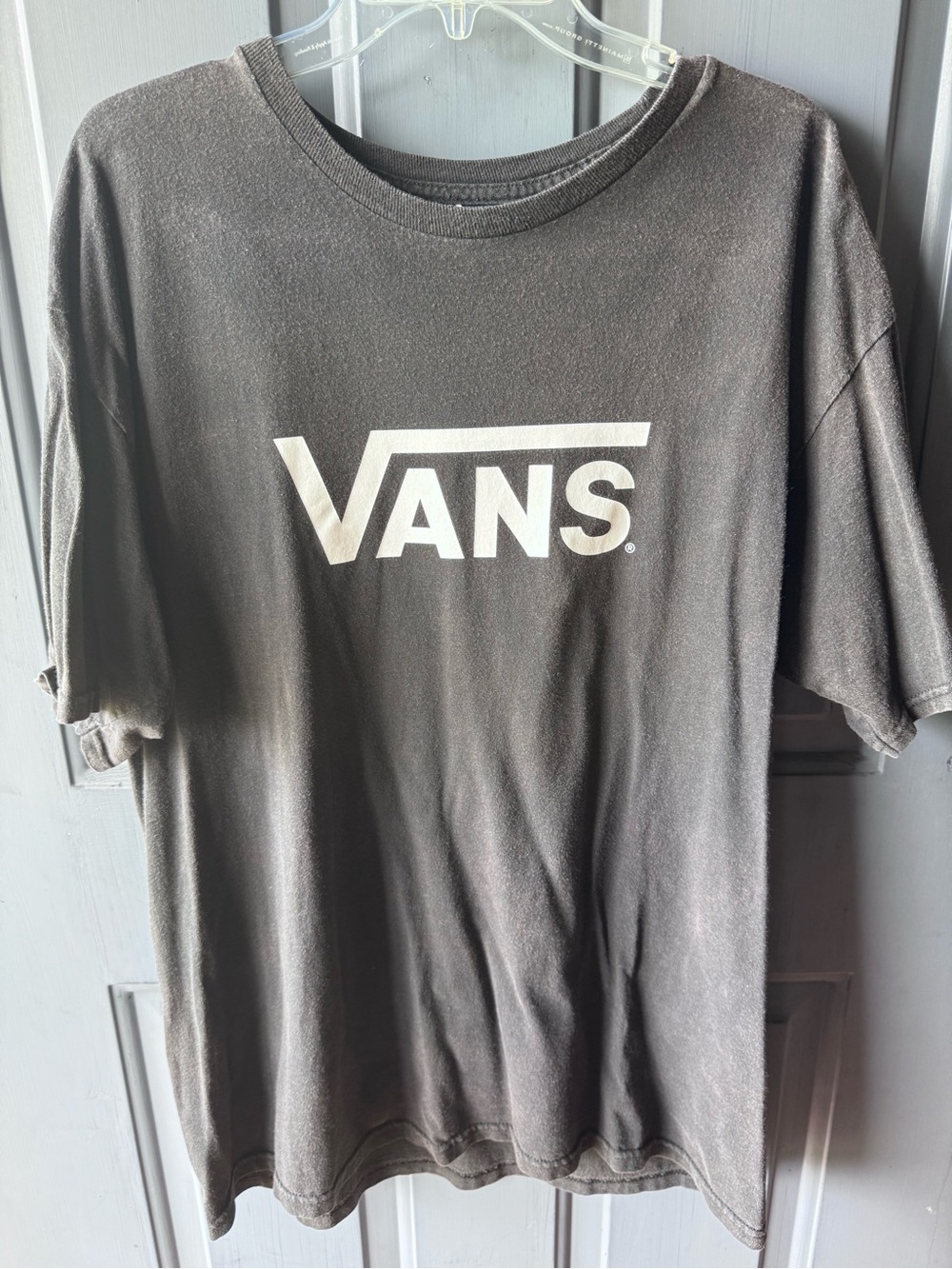 Vans Black T-Shirt with White Logo Print